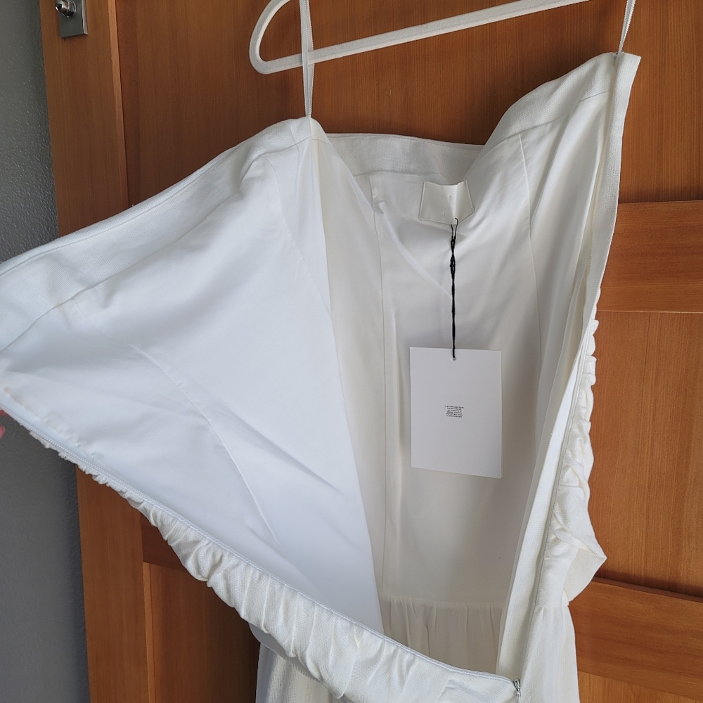 SIR Cael Linen Gathered Midi Dress - Picture 8 of 11